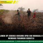 Bersatu Lawan Api Babinsa Bersama BPBD Dan Manggala Agni Bahu Membahu Padamkan Karhutla