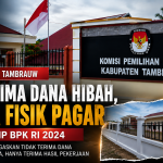 KPU TAMBRAUW KLARIFIKASI PEMBERITAAN HIBAH RP929,9 JUTA: TEGASKAN TAK TERIMA DANA, HANYA MENERIMA HASIL PEMBANGUNAN PAGAR