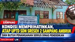 Kondisi Memprihatinkan, Atap UPTD SDN Sreseh 2 Sampang Ambruk dan Butuh Penanganan Serius