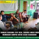 Melalui Komsos Bersama Staf Desa, Babinsa Imbau Warga Tidak Membakar Sampah Cegah Kebakaran