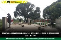 Pengerjaan Pengecoran Jembatan Beton Merah Putih Di Desa Beloro Terus Dikebut