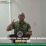 Tim Pokja Kajian Strategis Sahli Kasad Lakukan Kunjungan Kerja ke Kodim 0906/Kkr