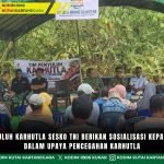 Tim Penyuluh Karhutla Sesko TNI Berikan Sosialisasi Kepada Warga Dalam Upaya Pencegahan Karhutla