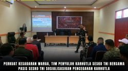 Perkuat Kesadaran Warga, Tim Penyuluh Karhutla Sesko TNI Bersama Pasis Sesko TNI Sosialisasikan Pencegahan Karhutla