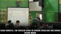 Cegah Karhutla, Tim Penyuluh Sesko TNI Berikan Sosialisasi dan Edukasi kepada Warga