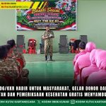 Kodim 0906/Kkr Hadir Untuk Masyarakat, Gelar Donor Darah Serta Pengobatan Dan Pemeriksaan Kesehatan Gratis Menyambut HUT TNI