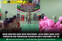 Kodim 0906/Kkr Hadir Untuk Masyarakat, Gelar Donor Darah Serta Pengobatan Dan Pemeriksaan Kesehatan Gratis Menyambut HUT TNI