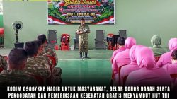 Kodim 0906/Kkr Hadir Untuk Masyarakat, Gelar Donor Darah Serta Pengobatan Dan Pemeriksaan Kesehatan Gratis Menyambut HUT TNI