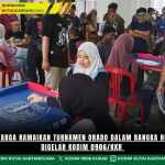 Antusias Warga Ramaikan Turnamen Orado Dalam Rangka HUT TNI Yang Digelar Kodim 0906/Kkr