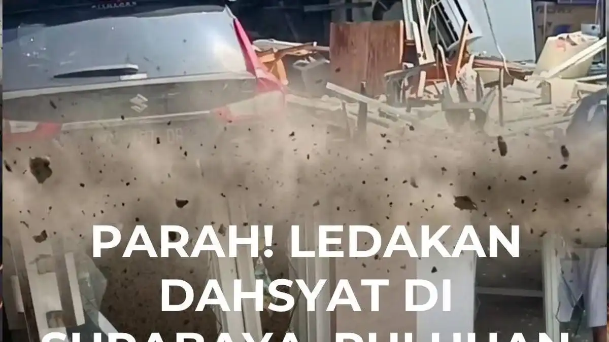 Sejumlah kendaraan di sekitar lokasi juga dilaporkan mengalami kerusakan