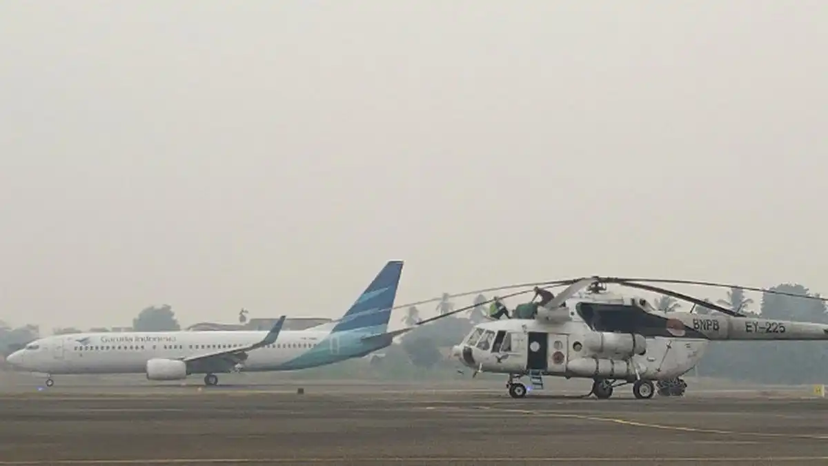 Kabut Asap Ganggu Penerbangan di Bandara Sultan Thaha Jambi