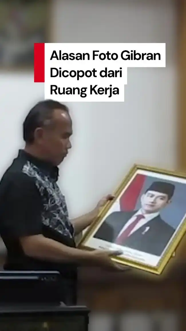 Wakil Ketua DPRD Sukabumi Turunkan Foto Gibran sebagai Bentuk Protes