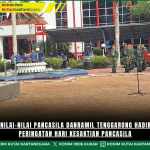 Teguhkan Nilai-Nilai Pancasila Danramil Tenggarong Hadiri Upacara Peringatan Hari Kesaktian Pancasila
